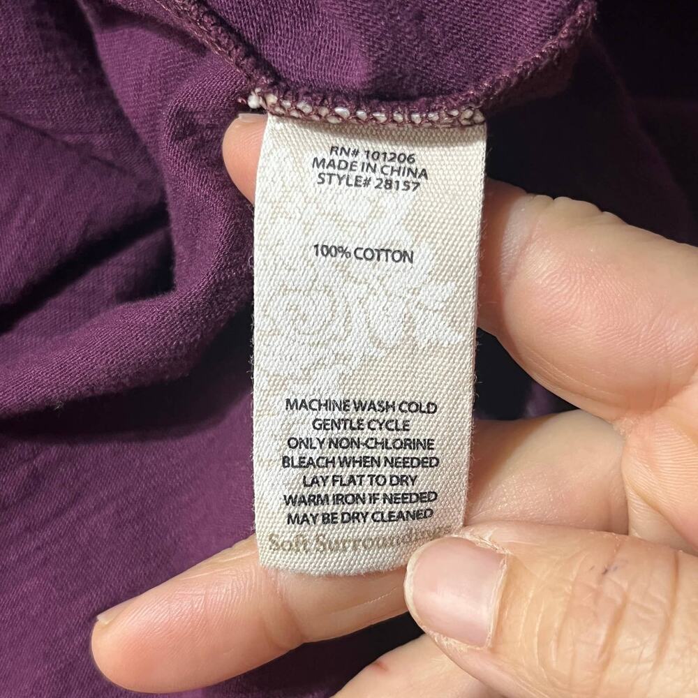 Soft Surroundings Danielle High Low Button Top Wo… - image 5